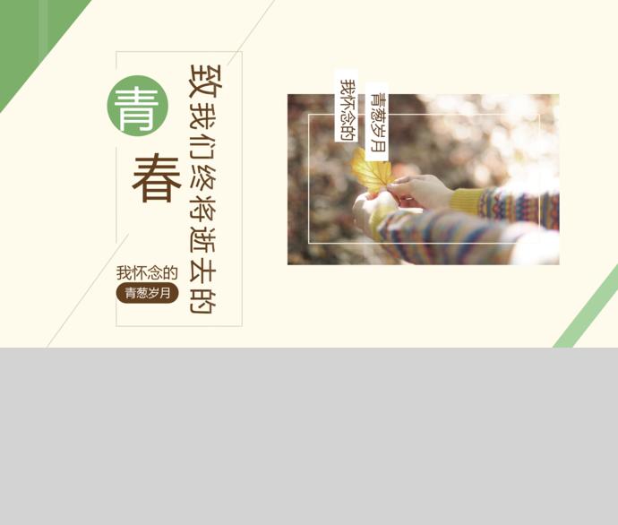 逝去的青春相册PPT模板-2