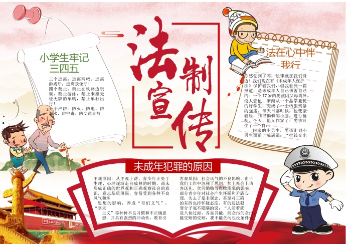 2019热门法制宣传法律小报