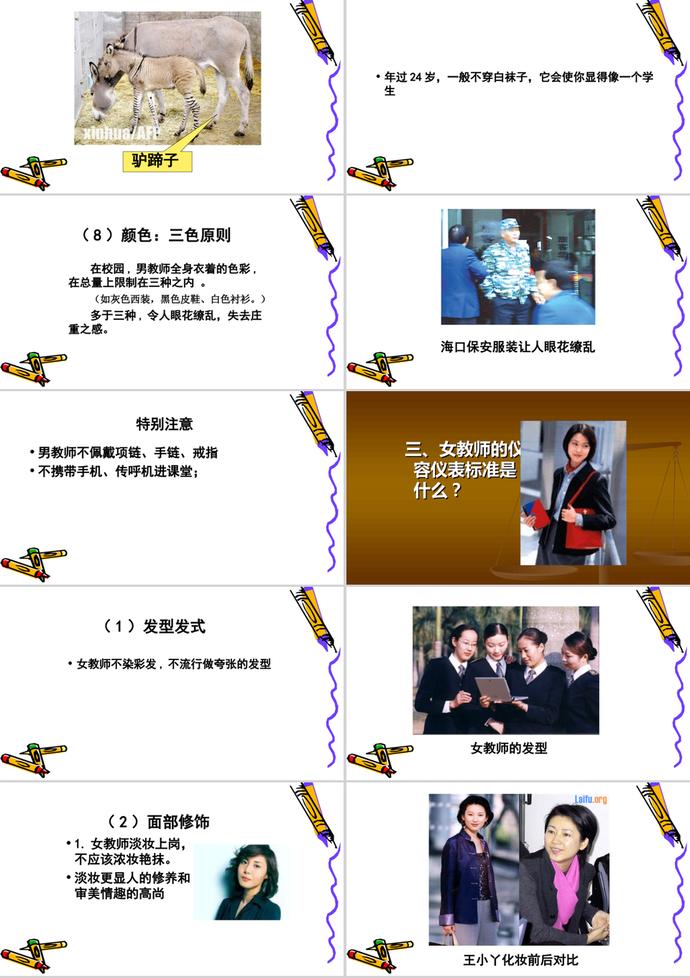 教师仪表礼仪规范培训讲义PPT模板-4