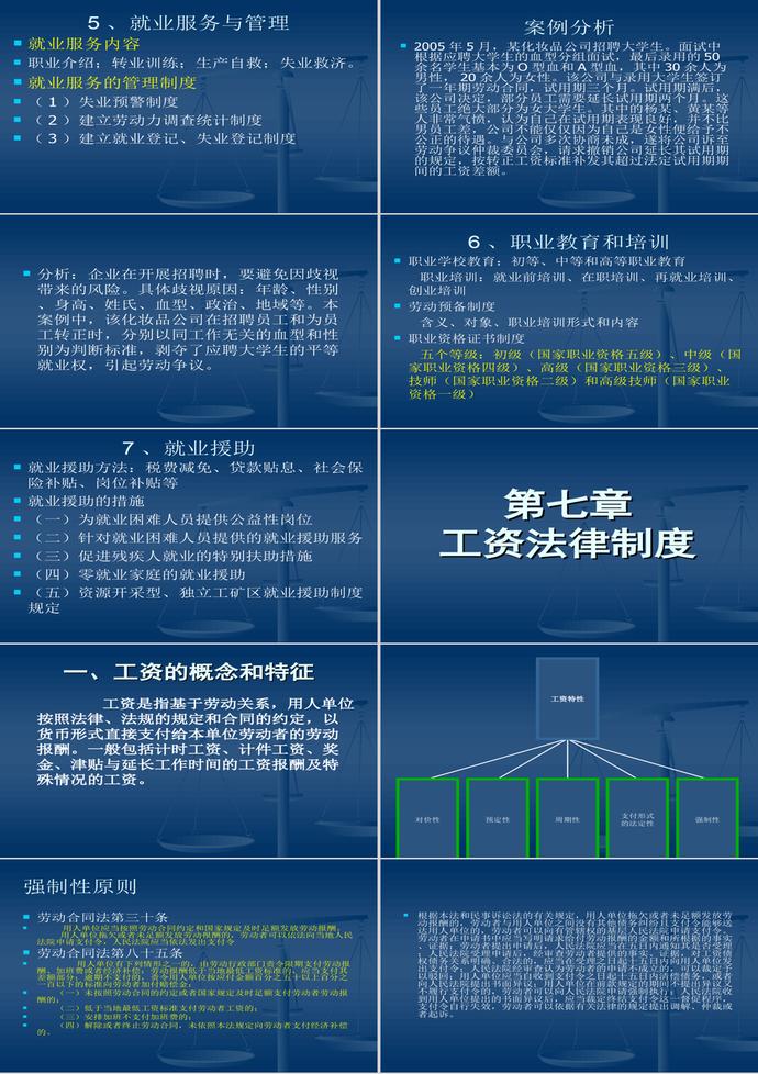 劳动法就业和工资法律制度PPT模板-1